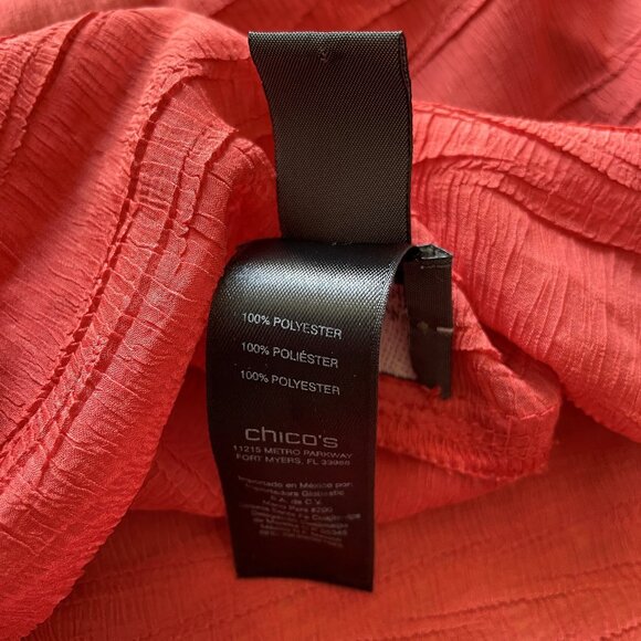 Travelers Collection by Chico's Orange Lightweight Draped Cardigan US Size 12 - Picture 6 of 6